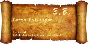 Barta Boldizsár névjegykártya